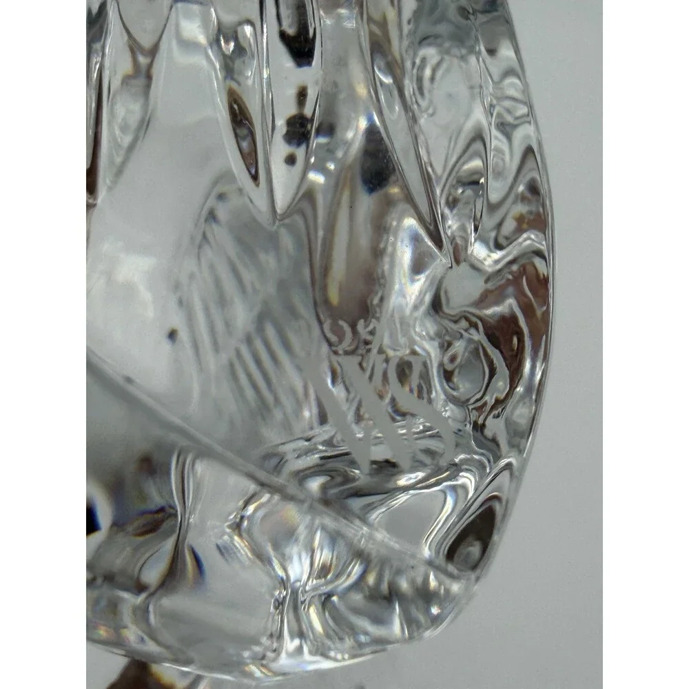 Waterford Crystal Collectors Society NIGHTINGALE Bird Figurine Wood Base